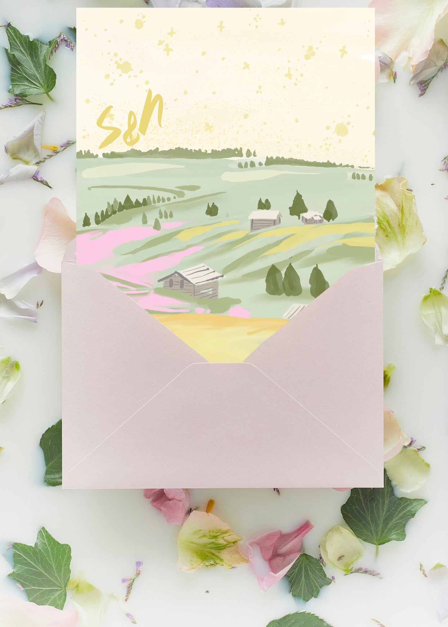 'Garden/ Botanical Wedding 🌾🪿🪻' full stationery pack