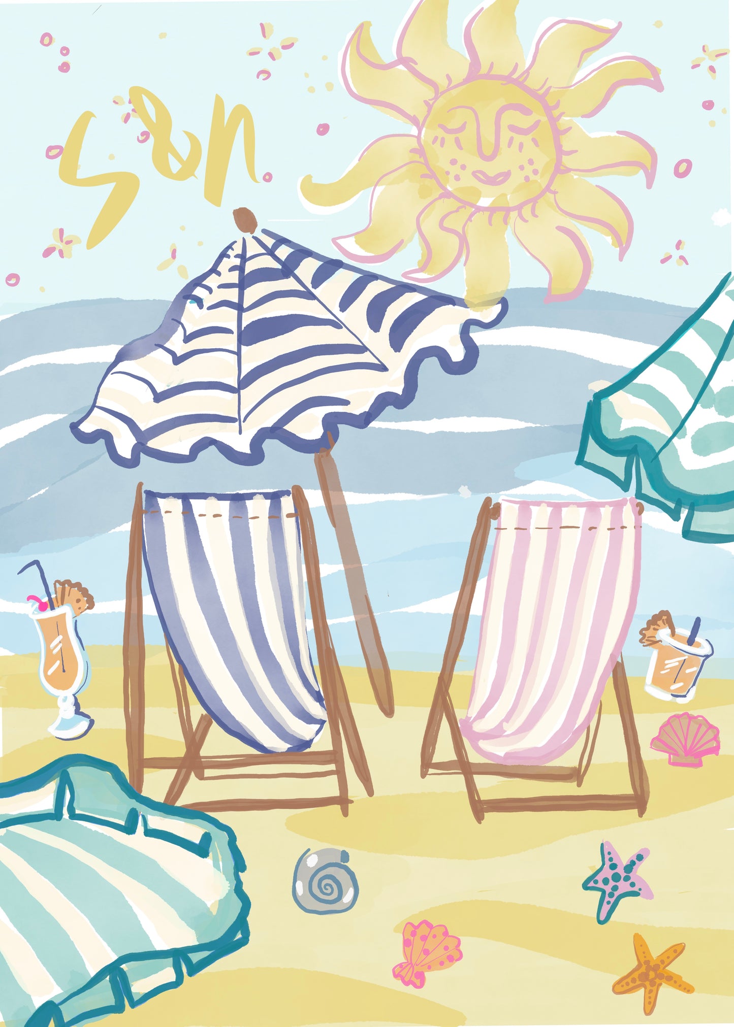 'Beach Wedding 🐚 ☀️🦐' full stationery pack